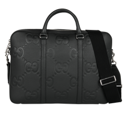 Jumbo GG Briefcase, Leather, Black, 520981, S/DB/B, 3*